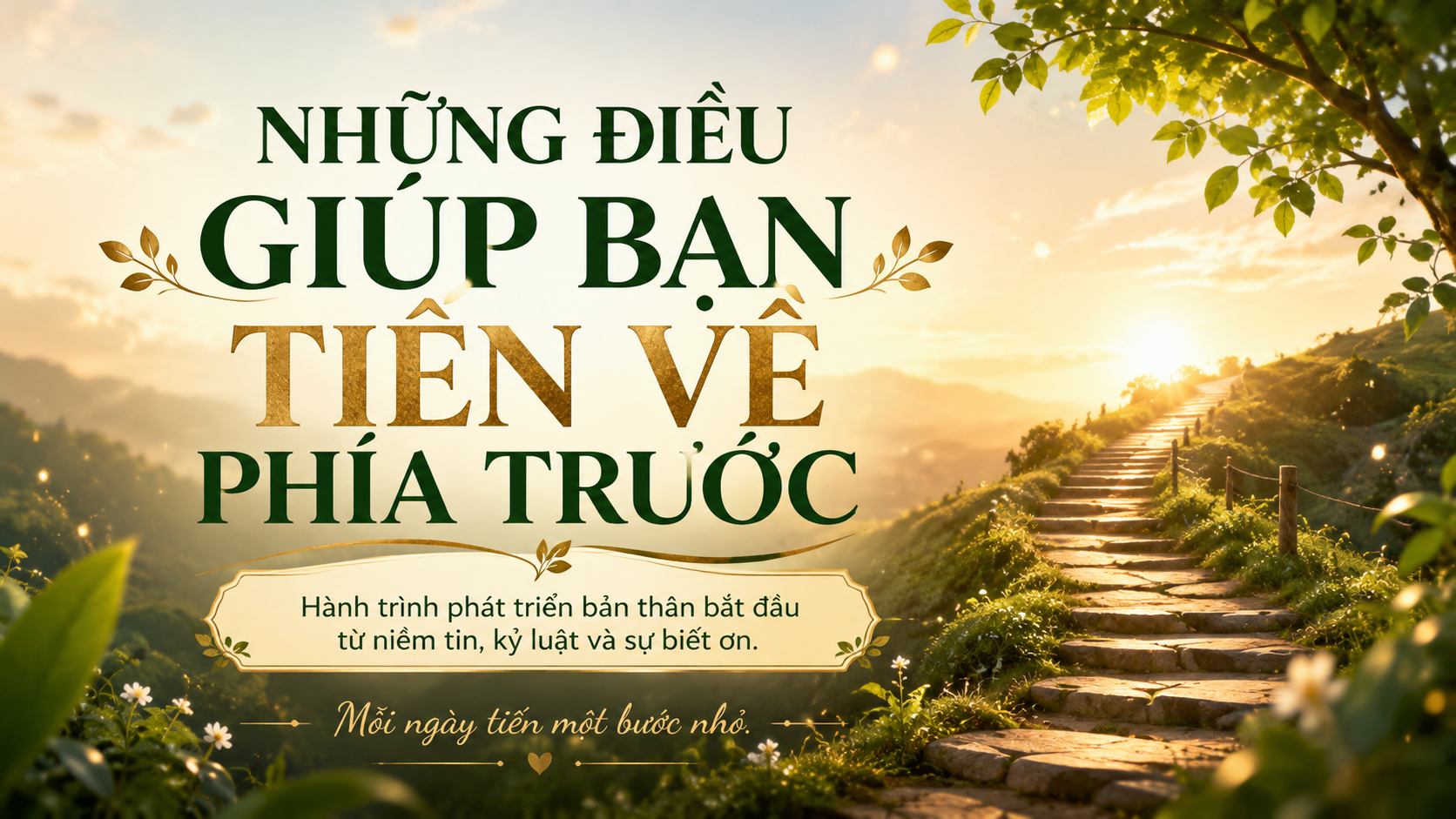 NHỮNG ĐIỀU GIÚP BẠN TIẾN VỀ PHÍA TRƯỚC